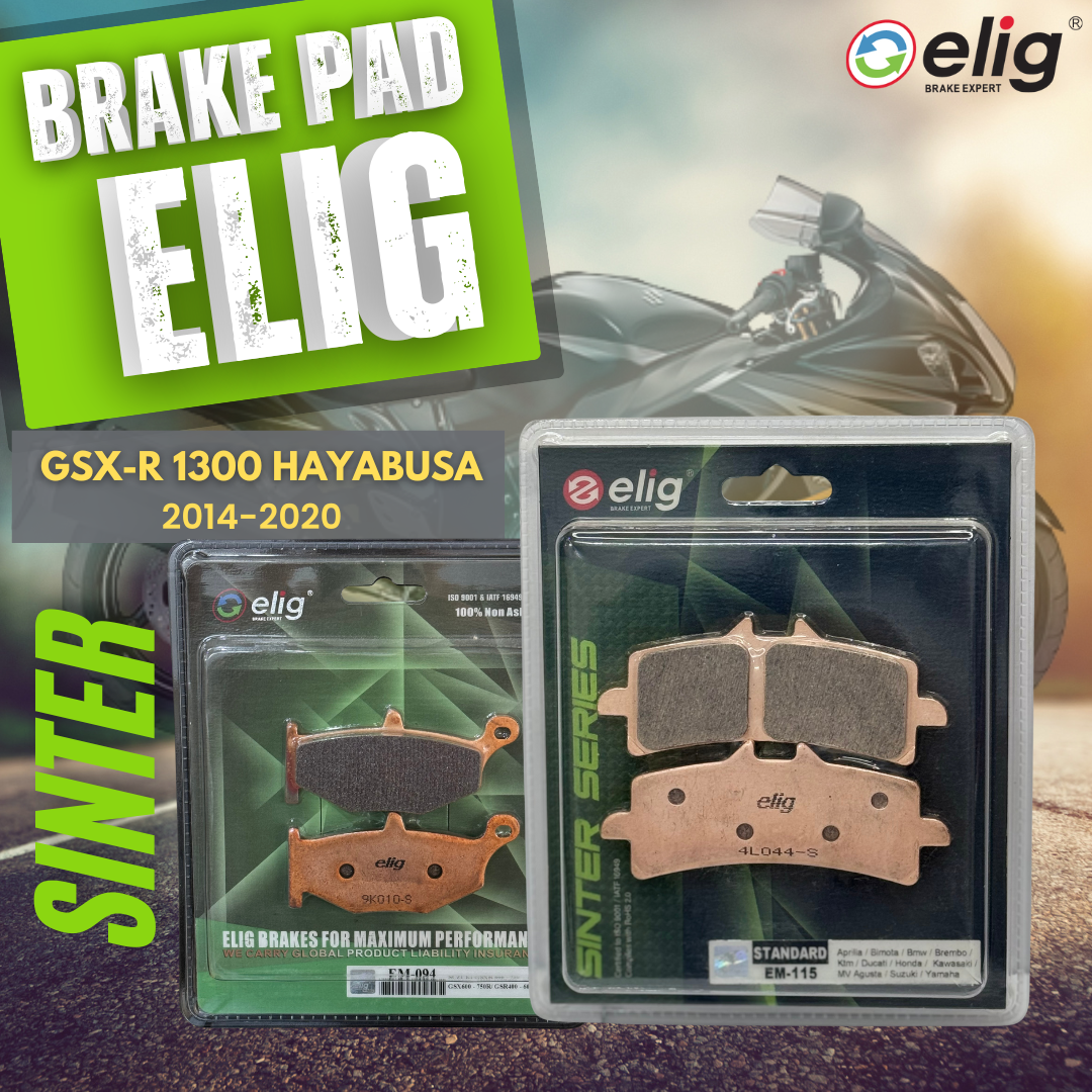 Bố thắng Elig Sinter dành cho xe SUZUKI 1300 HAYABUSA 2013-2020 (Trước EM-115, Sau EM-094 )