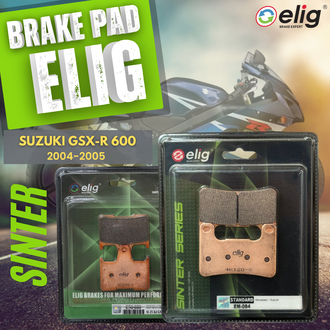 Bố thắng Elig Sinter dành cho xe SUZUKI GSX-R600 2004-2005 (Trước EM-084, Sau EM-080)