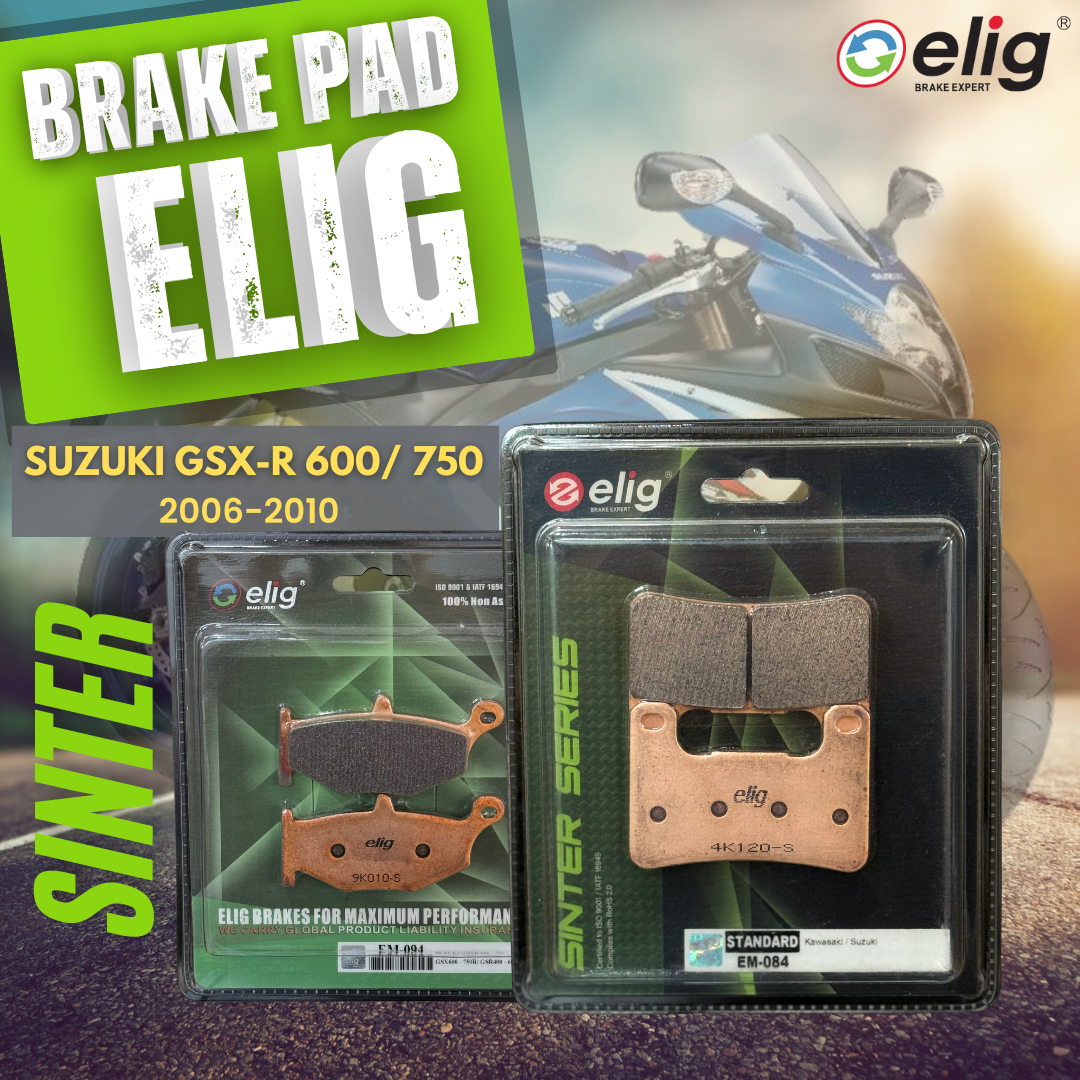 Bố thắng Elig Sinter dành cho xe SUZUKI GSX-R600_750 2006-2010 (Trước EM-084, Sau EM-094)