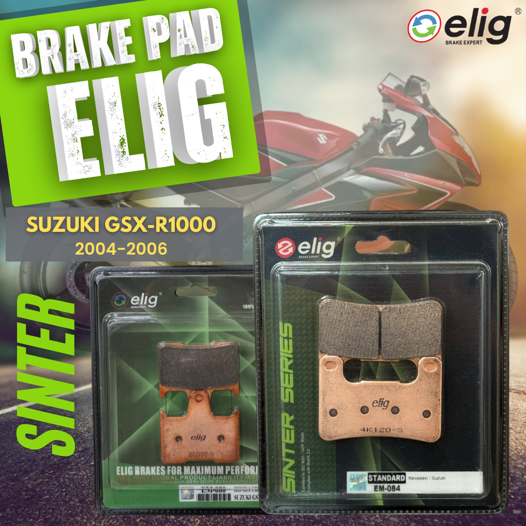 Bố thắng Elig Sinter dành cho xe SUZUKI GSX-R1000 2004-2006 (Trước EM-084, Sau EM-080)
