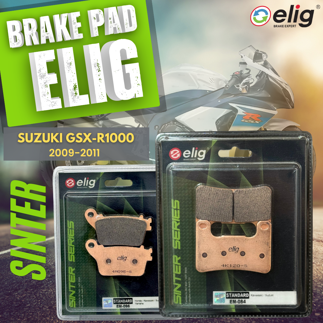 Bố thắng Elig Sinter dành cho xe SUZUKI GSX-R1000 2009-2011 (Trước EM-084, Sau EM-096)