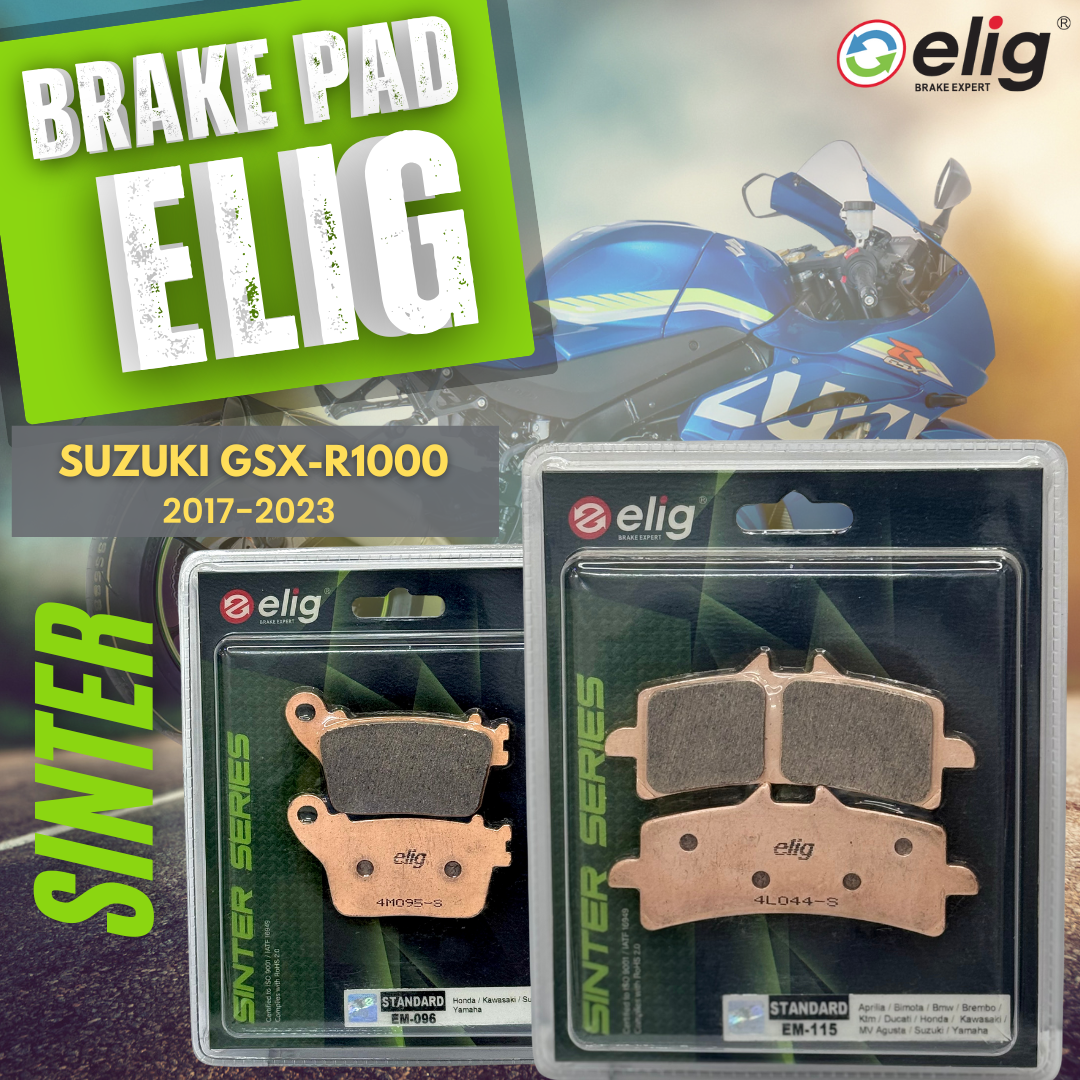 Bố thắng Elig Sinter dành cho xe SUZUKI GSX-R1000 2017-2023 (Trước EM-115, Sau EM-096)