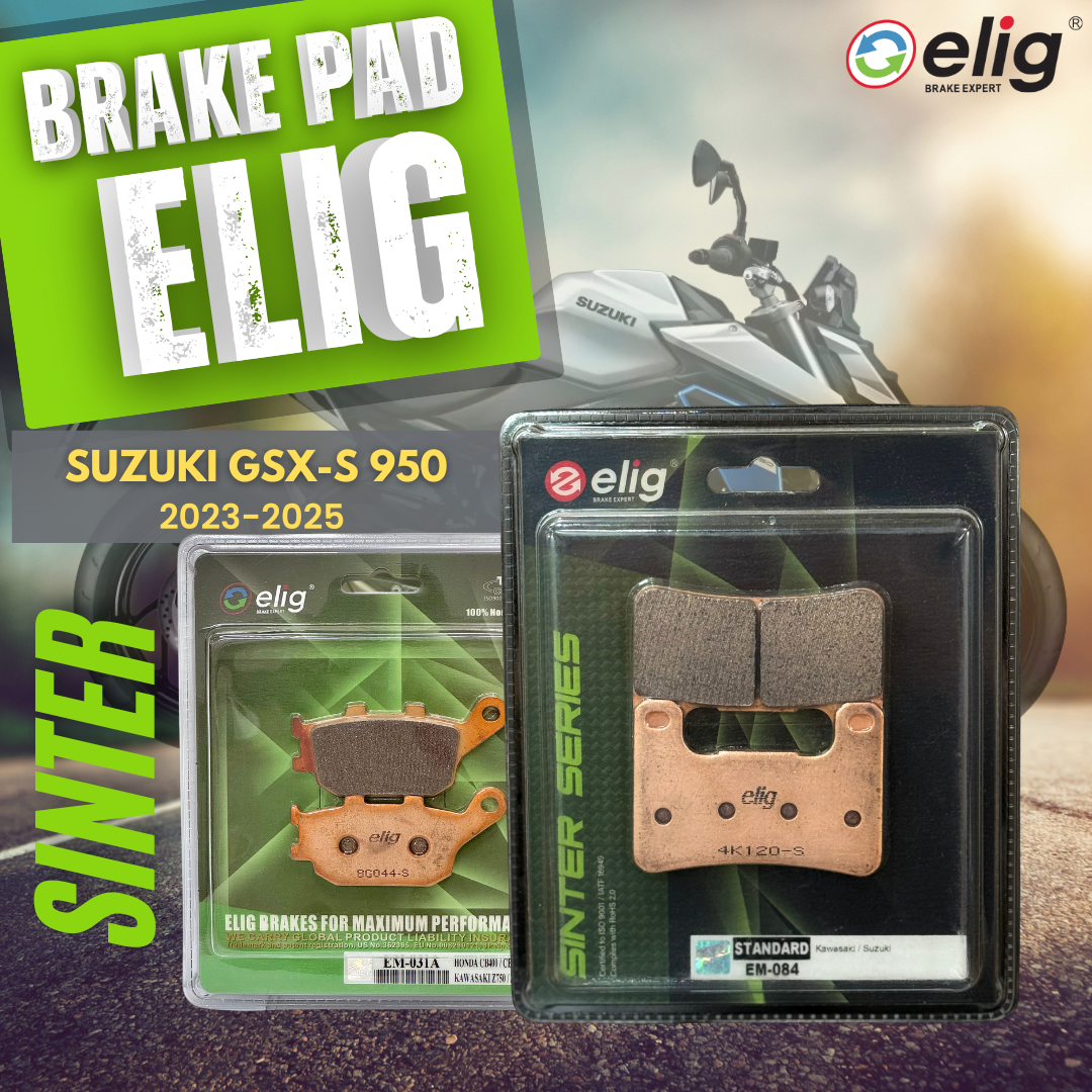 Bố thắng Elig Sinter dành cho xe SUZUKI GSX S950 2023 (Trước EM-084, Sau EM-031)