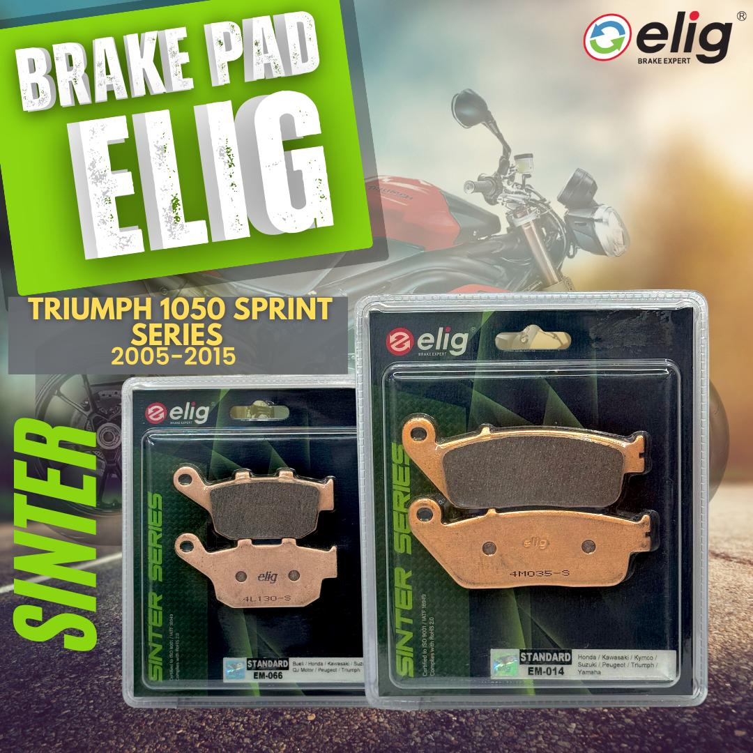 Bố thắng Elig Sinter dành cho xe TRIUMPH 1050 SPRINT (Trước EM-014, Sau EM-066)