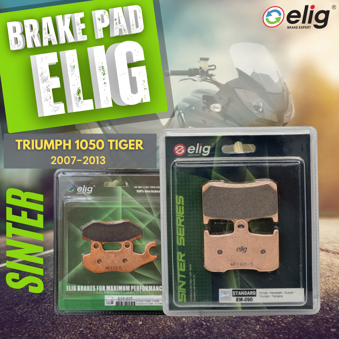 Bố thắng Elig Sinter dành cho xe TRIUMPH 1050 TIGER 2007-2013 (Trước EM-090, Sau EM-017)