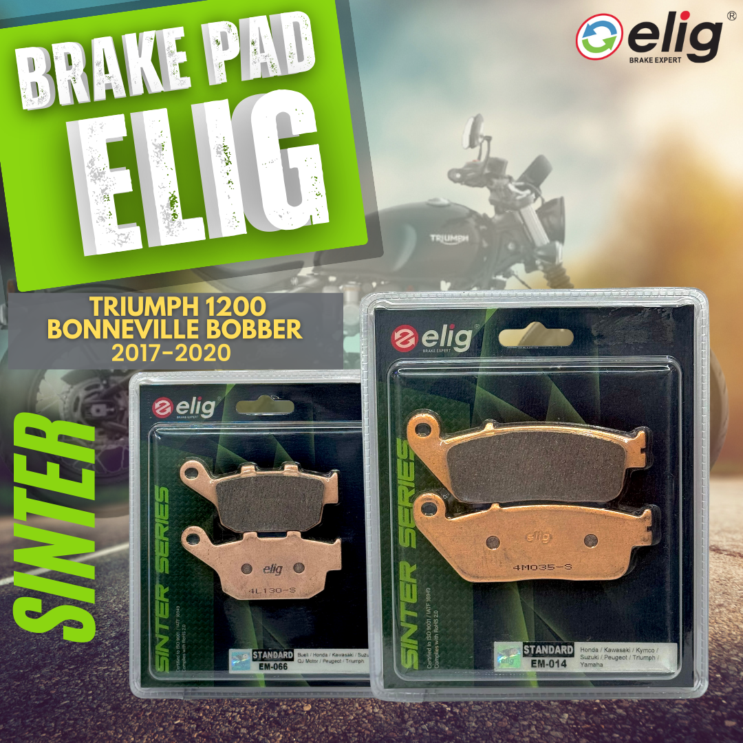 Bố thắng Elig Sinter dành cho xe TRIUMPH 1200 bonneville bobber 2017-2020( Trước EM-014, Sau EM-066)