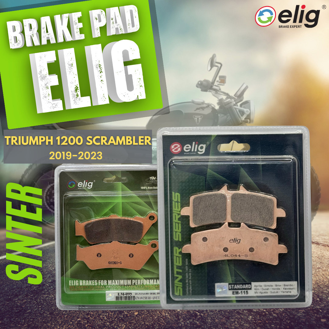 Bố thắng Elig Sinter dành cho xe TRIUMPH 1200 SCRAMBLER 2019-2023 (Trước EM-115, Sau EM-095)