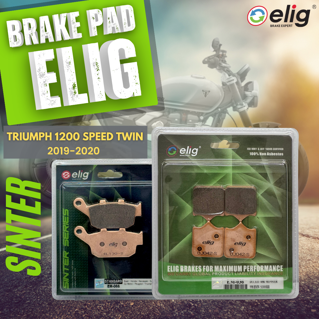 Bố thắng Elig Sinter dành cho xe TRIUMPH 1200 SPEED TWIN 2019-2020 (Trước EM-036, Sau EM-066)
