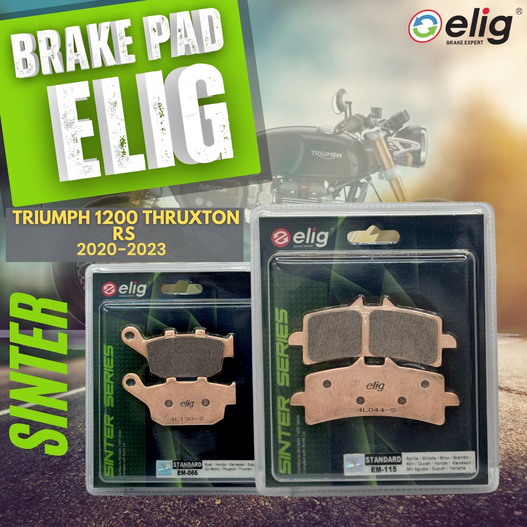 Bố thắng Elig Sinter dành cho xe TRIUMPH 1200 Thruxton RS 2020-2023 (Trước EM-115, Sau EM-066)
