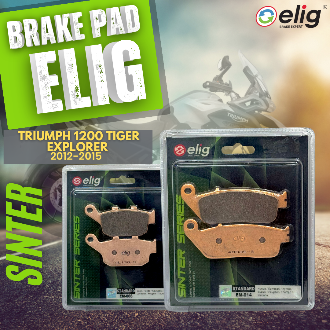 Bố thắng Elig Sinter dành cho xe TRIUMPH 1200 TIGER 2012-2015 (Trước EM-014, Sau EM-066)