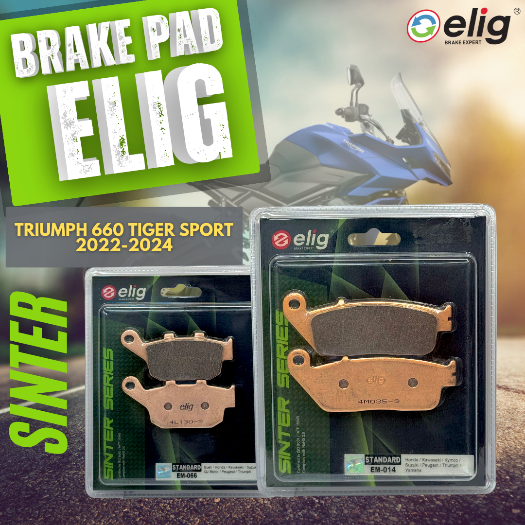 Bố thắng Elig Sinter dành cho xe TRIUMPH TIGER SPORT 660 2022-2024 (Trước EM-014, Sau EM-066)