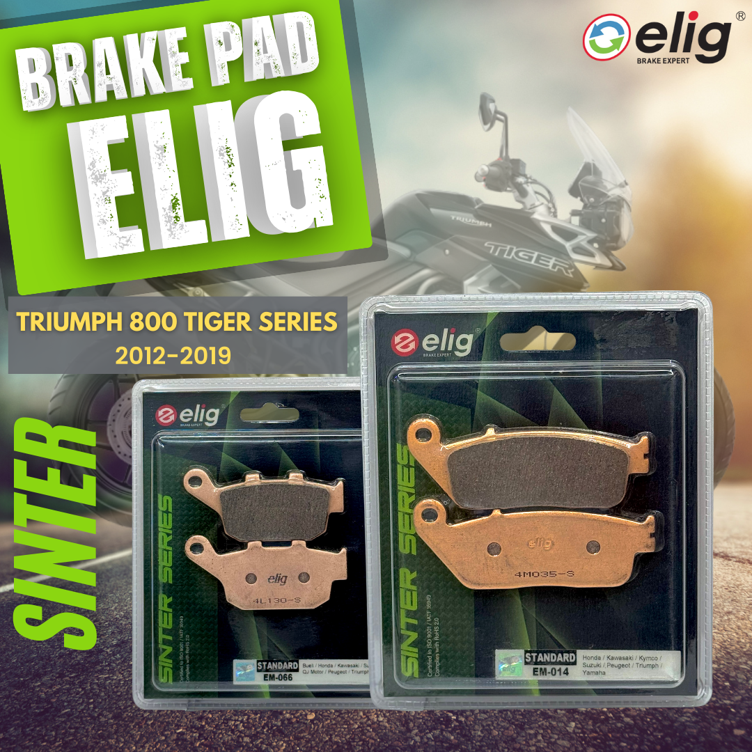Bố thắng Elig Sinter dành cho xe TRIUMPH TIGER 800 2012-2019 (Trước EM-014, Sau EM-066)