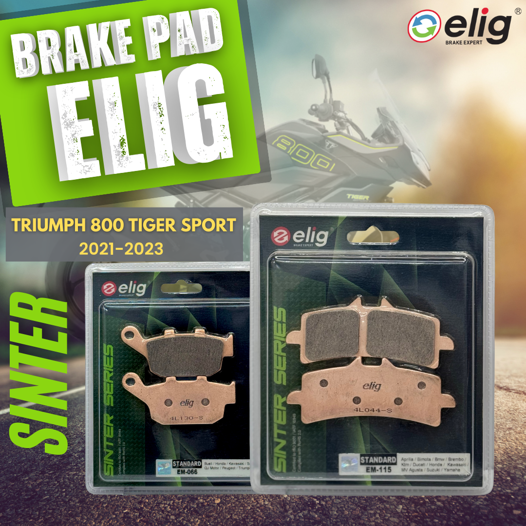 Bố thắng Elig Sinter dành cho xe TRIUMPH TIGER 800 SPORT 2021-2023 (Trước EM-115, Sau EM-066)
