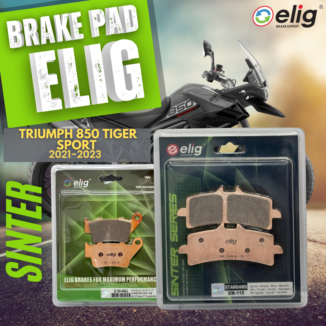 Bố thắng Elig Sinter dành cho xe TRIUMPH TIGER 850 SPORT 2021-2023 (Trước EM-115, Sau EM-082)