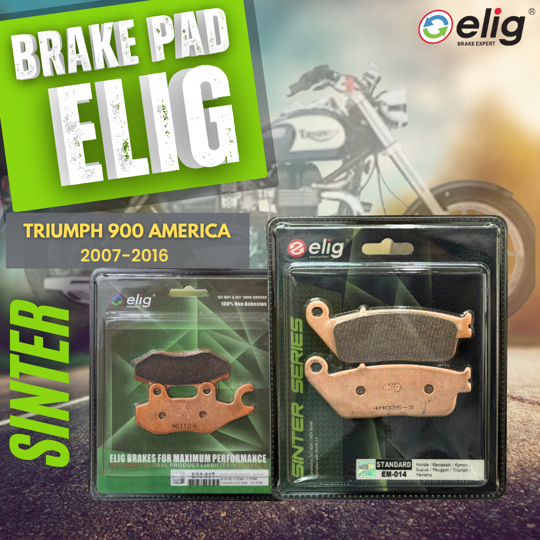 Bố thắng Elig Sinter dành cho xe TRIUMPH 900 AMERICA 2007-2016 (Trước EM-014, Sau EM-017)