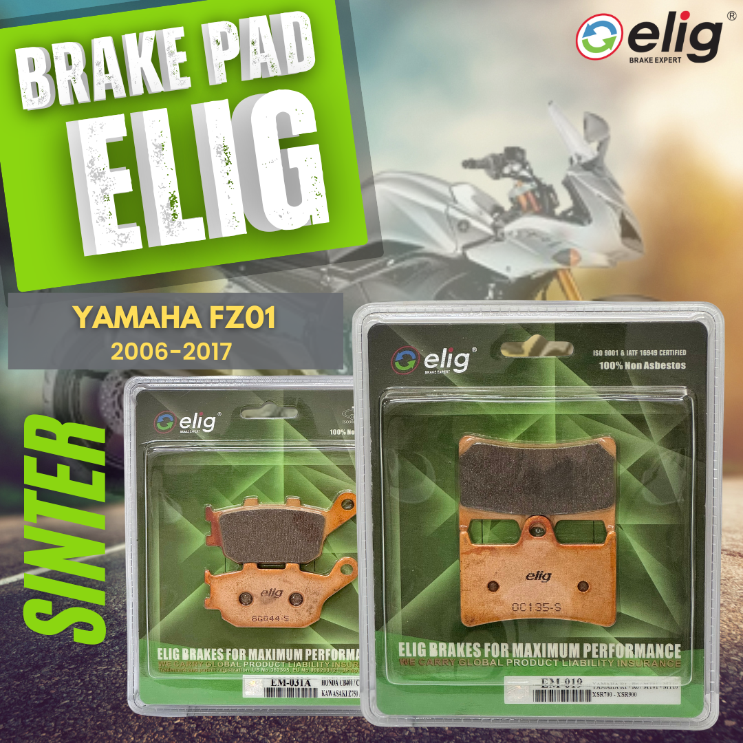 Bố thắng Elig Sinter dành cho xe YAMAHA FZ1 2006-2017 (Trước EM-019, Sau EM-031A)