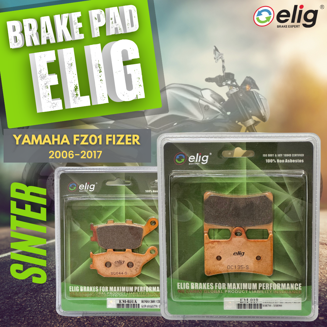Bố thắng Elig Sinter dành cho xe YAMAHA FZ1 FIZER 2006-2017 (Trước EM-019, Sau EM-031A)
