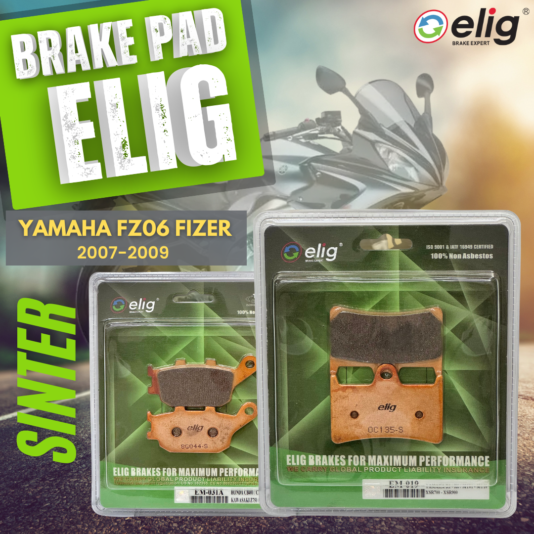 Bố thắng Elig Sinter dành cho xe YAMAHA FZ6 FIZER 2007-2009 (Trước EM-019, Sau EM-031A)