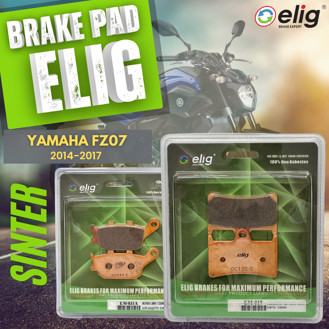 Bố thắng Elig Sinter dành cho xe YAMAHA FZ7 2014-2017  (Trước EM-019, Sau EM-031A)