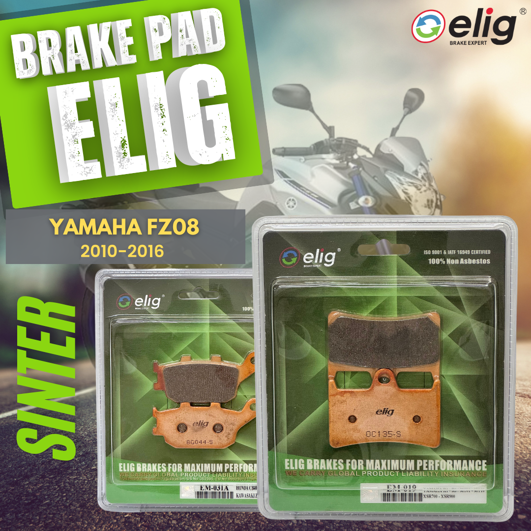 Bố thắng Elig Sinter dành cho xe YAMAHA FZ08  2010-2016 (Trước EM-019, Sau EM-031A)