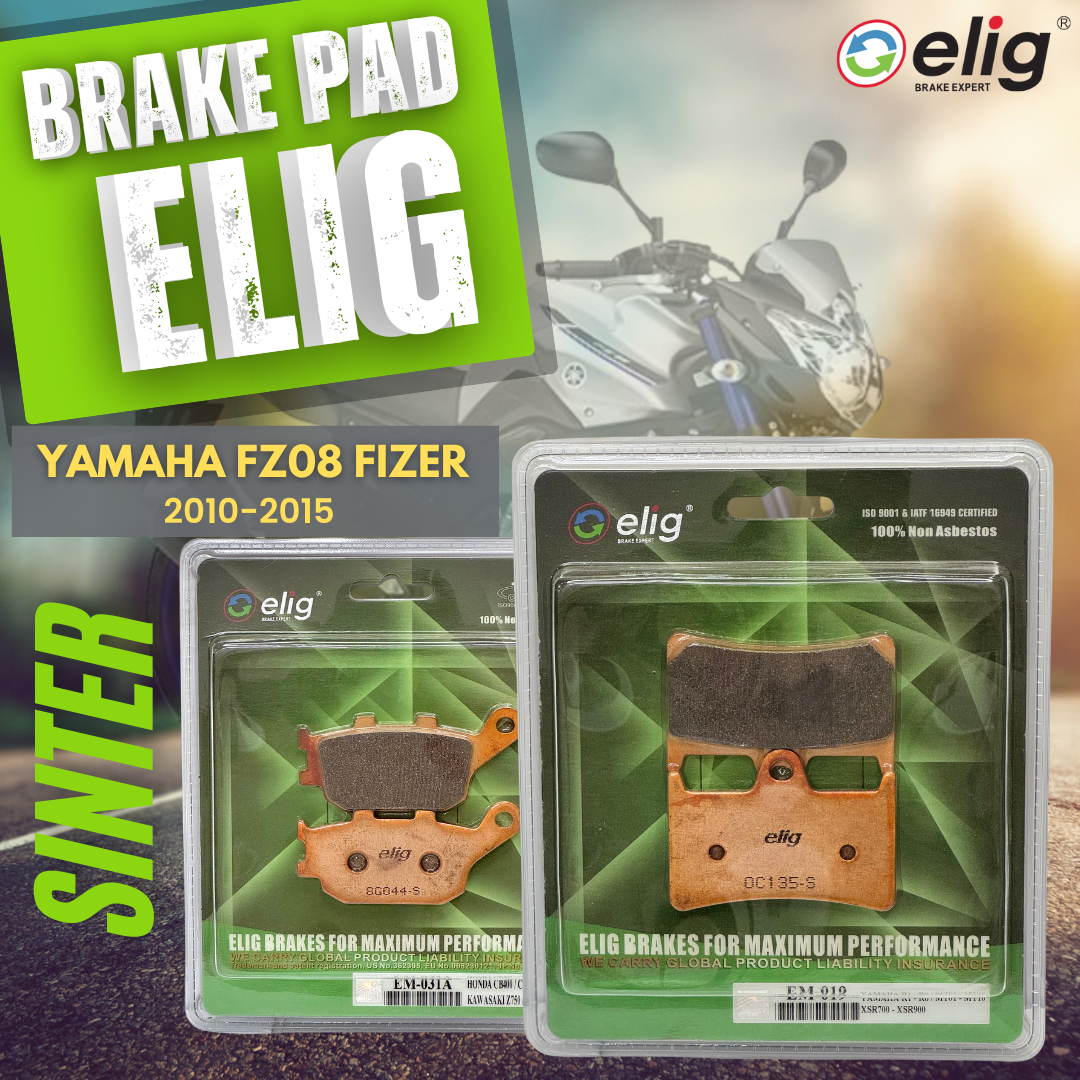 Bố thắng Elig Sinter dành cho xe YAMAHA FZ08 FIZER 2010-2015 (Trước EM-019, Sau EM-082)
