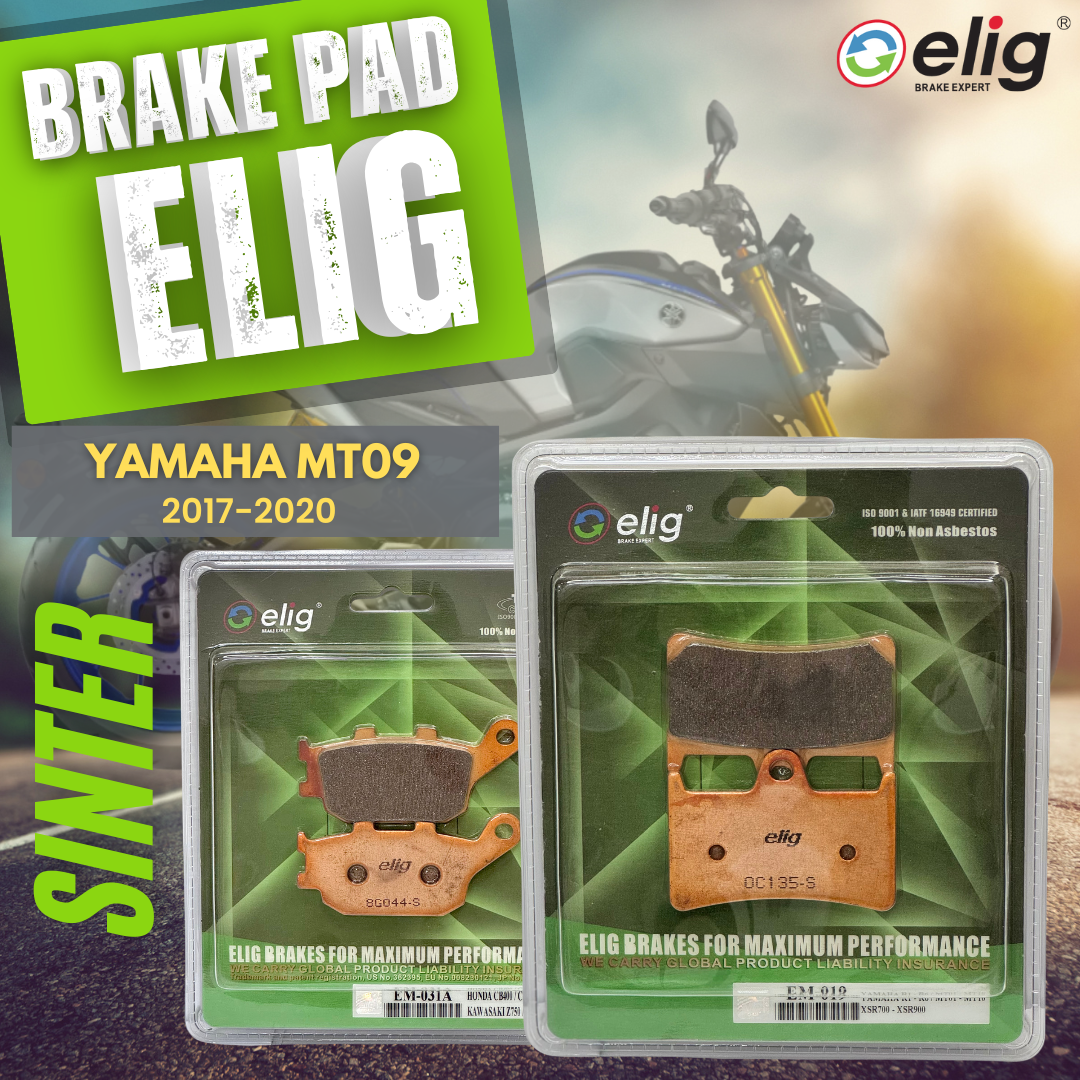 Bố thắng Elig Sinter dành cho xe YAMAHA MT09 2017-2020 (Trước EM-019, Sau EM-031A)