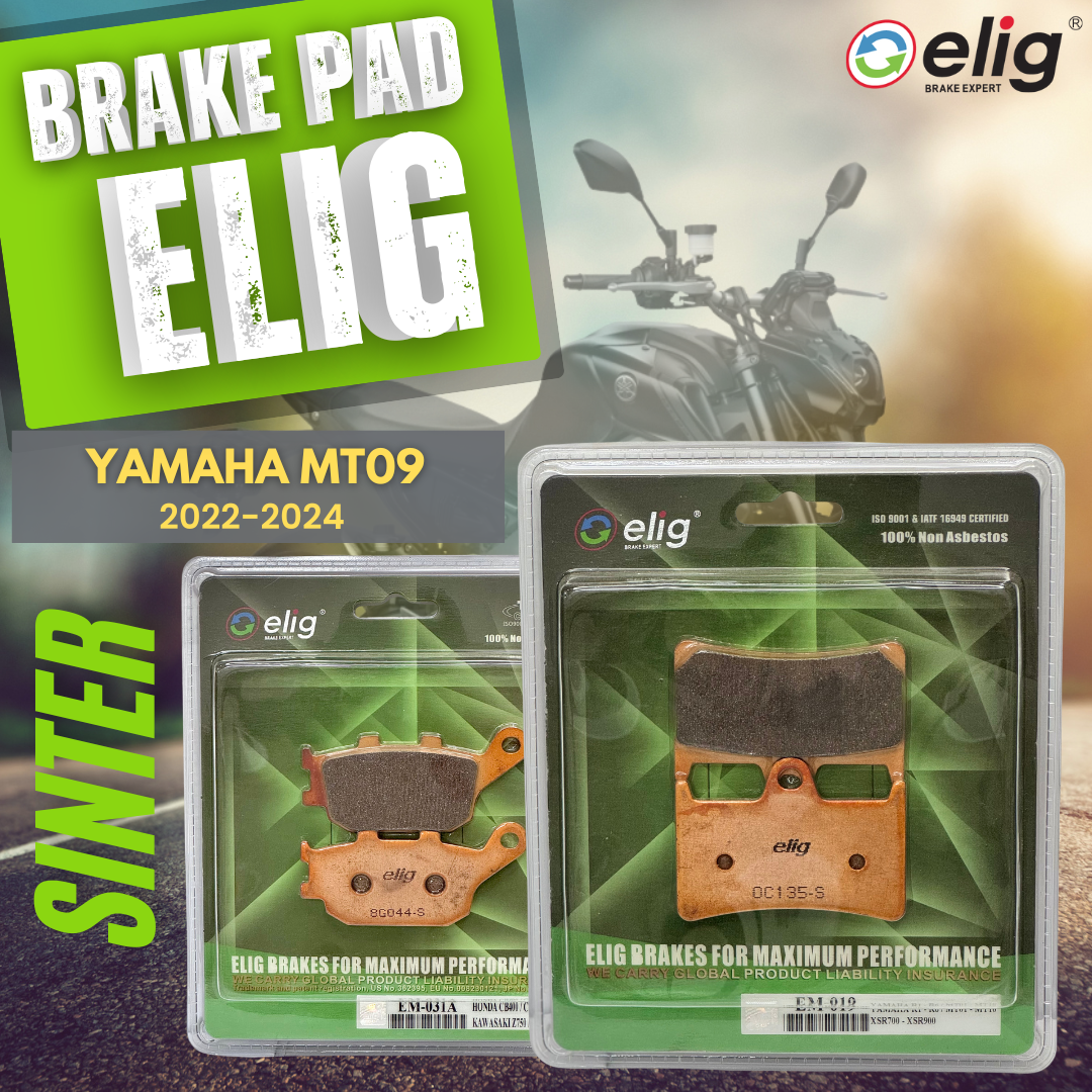 Bố thắng Elig Sinter dành cho xe YAMAHA MT09 2022-2024 (Trước EM-019, Sau EM-031A)