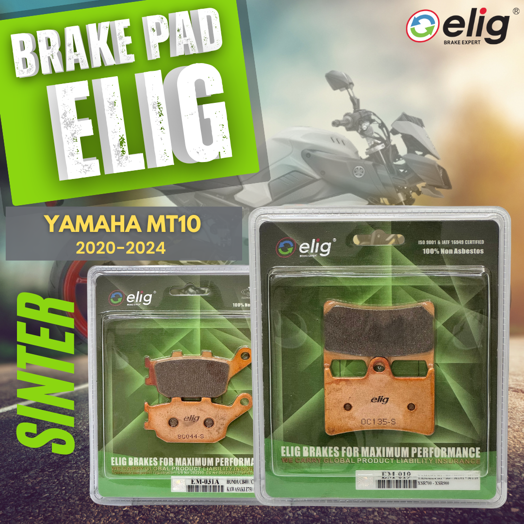 Bố thắng Elig Sinter dành cho xe YAMAHA MT10 2020-2024 (Trước EM-019, Sau EM-031A)