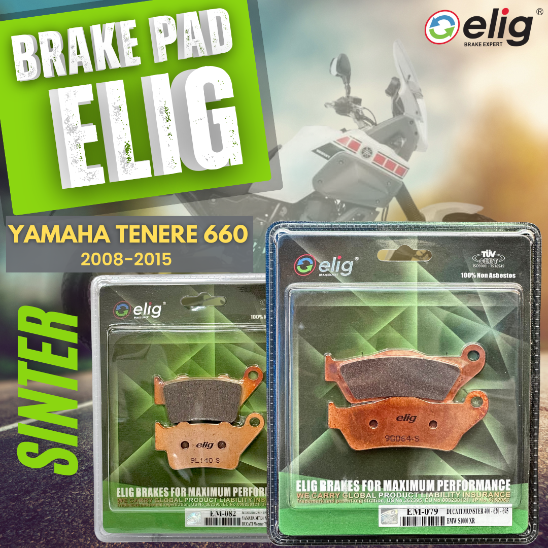 Bố thắng Elig Sinter dành cho xe YAMAHA TENERE 660 2008-2015 (Trước EM-079, Sau EM-082)