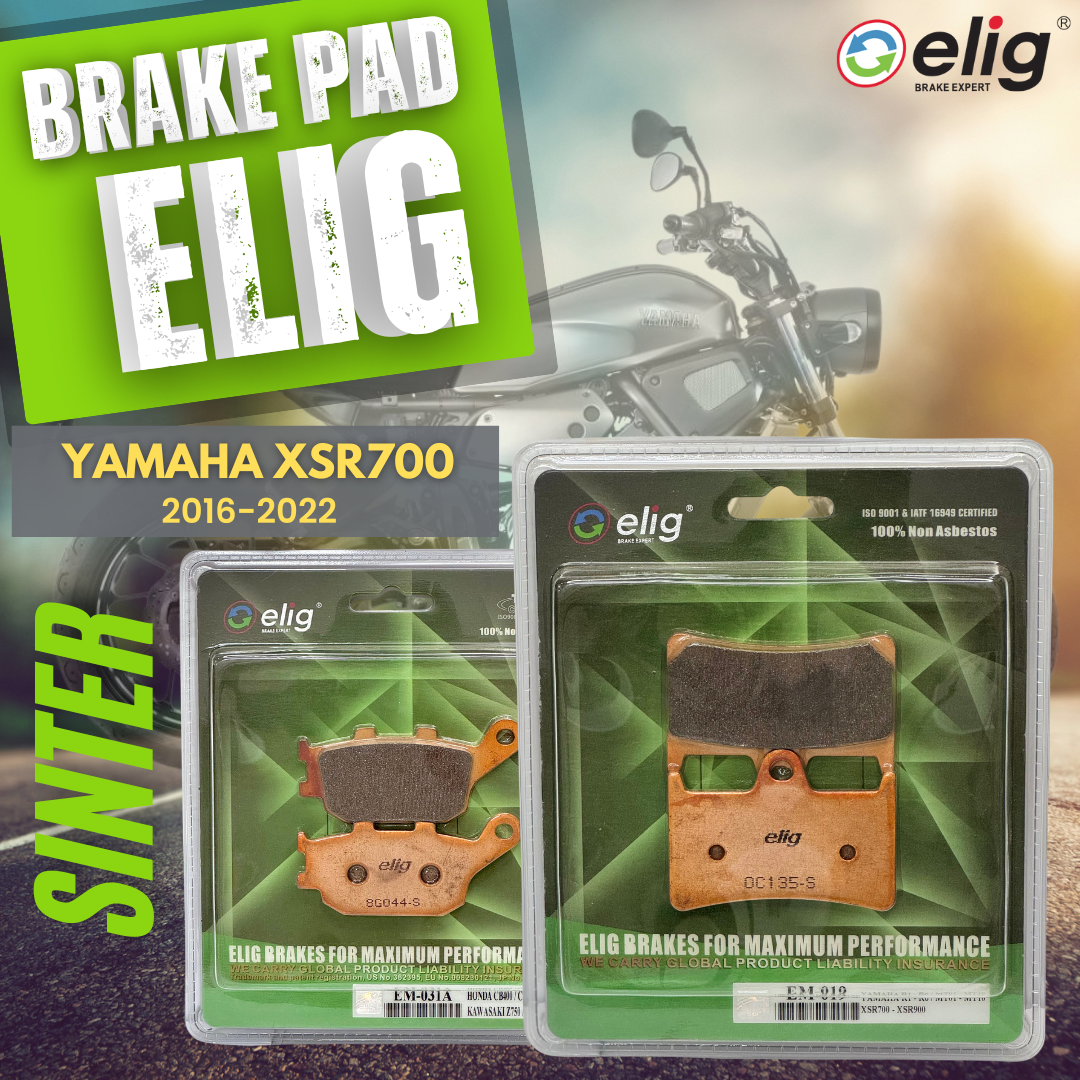 Bố thắng Elig Sinter dành cho xe YAMAHA XSR700 2016-2022 (Trước EM-019, Sau EM-031A)