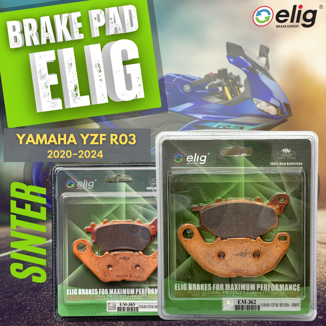 Bố thắng Elig Sinter dành cho xe YAMAHA YZF R3 2020-2024 