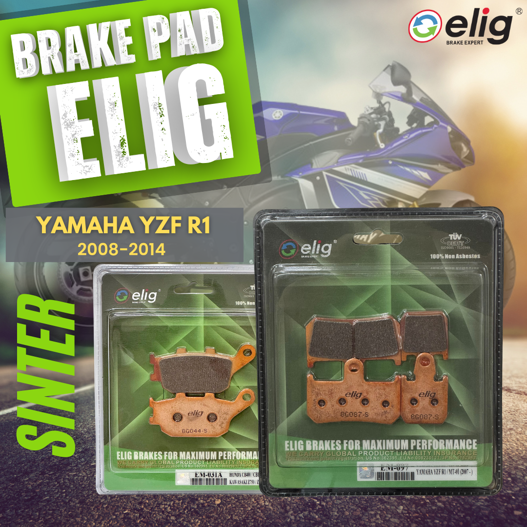 Bố thắng Elig Sinter dành cho xe YAMAHA YZF R1 2008-2014 (Trước EM-097, Sau EM-031A)