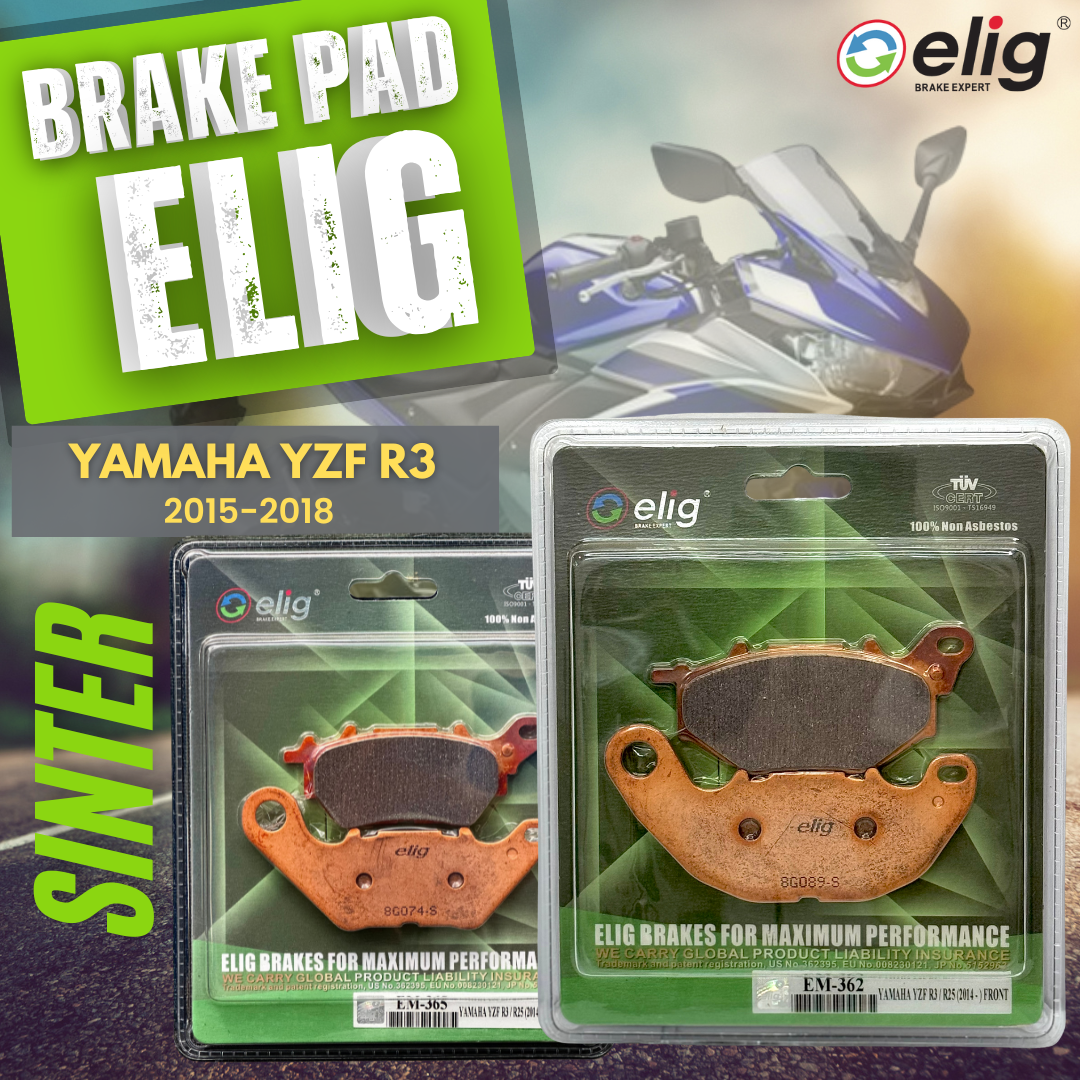 Bố thắng Elig Sinter dành cho xe YAMAHA R03 2015-2023 